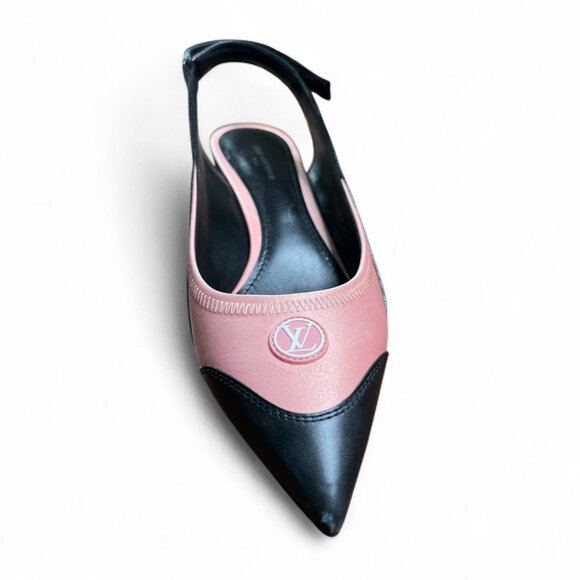 Louis Vuitton Archlight Slingback Pumps Pink and Black– Size EU 38 / US 8 - Picture 4 of 7
